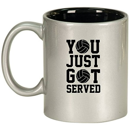 

Ceramic Coffee Tea Mug You Just Got Served Volleyball (Silver)