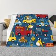thumbnail image 3 of Throw Blanket for Couch, Vehicles Cartoon Super Soft Fuzzy Comfy Warm Throw Blanket, Cuteness Lightweight Cozy Plush Flannel Blanket & Throws for Sofa and Bed All Season, 3 of 5