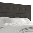 thumbnail image 6 of Castle Place Elegant Button Tufted Linen Upholstered Twin Bed, Dark Brown, 6 of 11