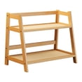 thumbnail image 4 of Bamboo Double Layer Tabletop Shelf Storage Shelf Sturdy Construction for Kitchen Living Room Bedroom Use, 4 of 9