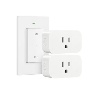 Wireless Outlet Plug with Wall Switch & Braille (On/Off) Mark- White