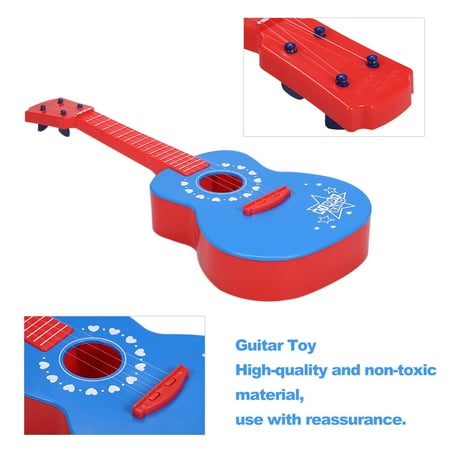 Guitar Toy Funny Ukulele Musical Instrument for Children Kids School Play Game Education Christmas Birthday Gift