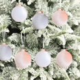 thumbnail image 6 of 15-Piece Faux Fur Christmas Ornaments Set - 3" Soft Hanging Balls for Xmas Tree, Holiday & Winter Wedding Decor, 6 of 7