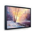 thumbnail image 3 of Designart 'Bridge Of Meandering River With Winter Scenery II' Lake House Framed Canvas Wall Art Print, 3 of 5