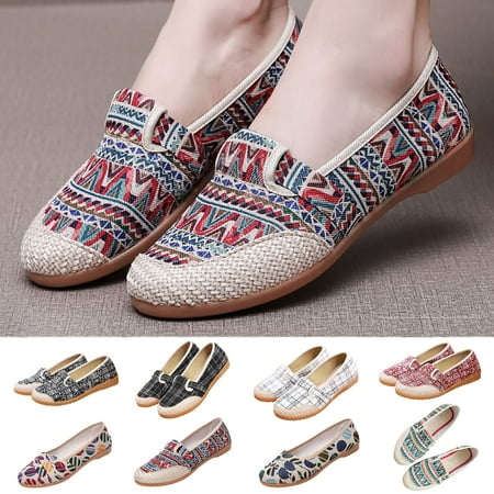 

Fesfesfes Black Shoes Women Almond Toe Fashion Ventilate Casual Round Head Comfy Casual Shoes 35(4.5)