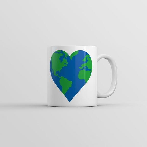 Earth Heart Mug Funny Awesome Earth Day Graphic Coffee Cup