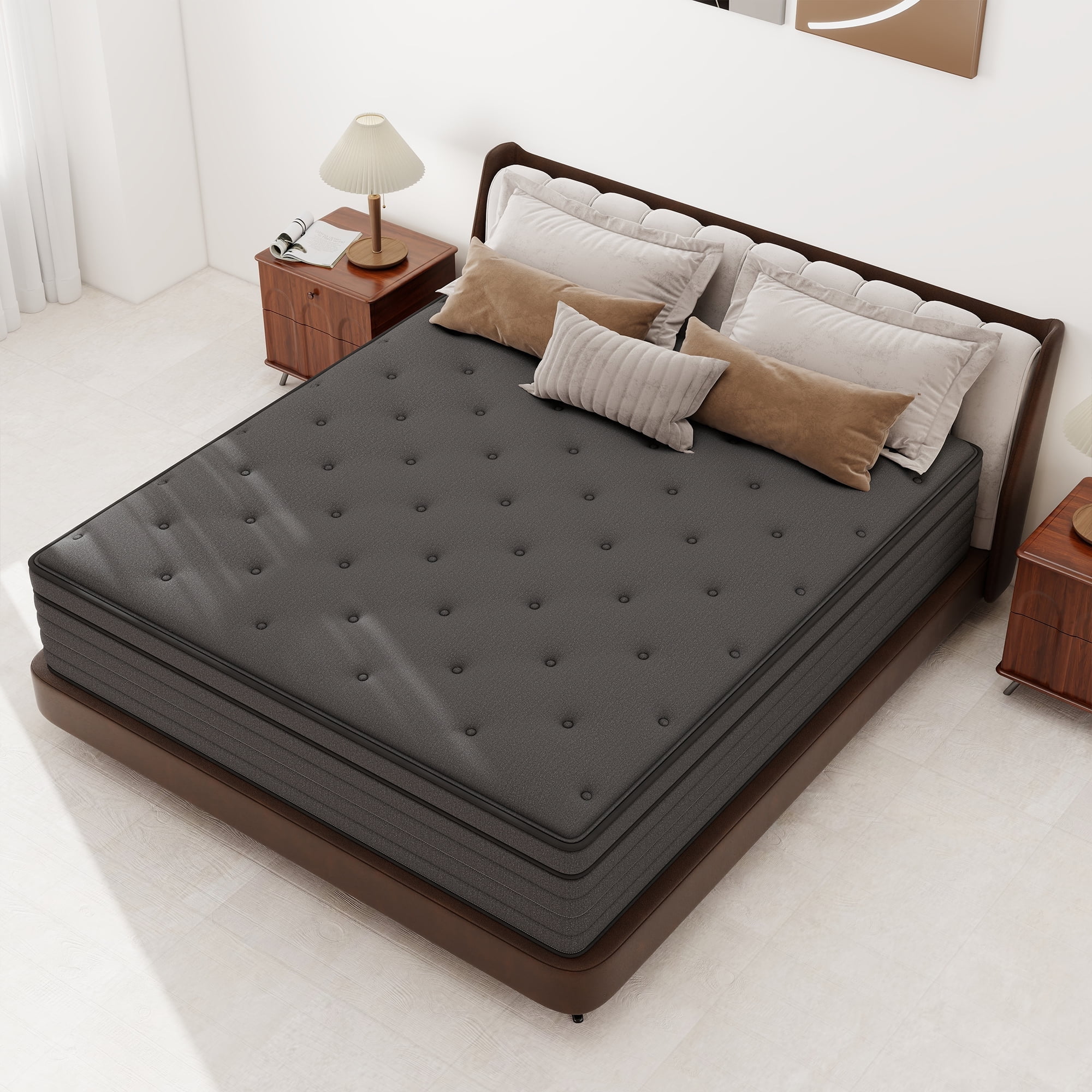 CICIMLU Mattress 12 inch Queen Size, Gel Memory Foam Hybrid Mattress in a Box, Cozy Sleep