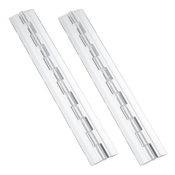 Uxcell Clear Plastic Hinges, Acrylic Hinges 300 x 45 mm Transparent Continuous Piano Folding Hinge Pack of 2