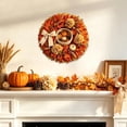thumbnail image 5 of Fall Thanksgiving Wooden Wreath Sign Flat Printed Maple Pumpkin Harvest Wall Decor 11.8 Inch for Front Door Porch Window Mantel Indoor Outdoor, 5 of 6