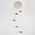 thumbnail image 6 of Artika Oracle 22-Watt 5 Light Chrome Modern Integrated LED Pendant Light Fixture for Dining Room or Kitchen, 6 of 8