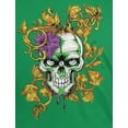 thumbnail image 4 of Old Glory Mens Mardi Gras Voodoo Zombie Skull Short Sleeve Graphic T Shirt, 4 of 6