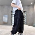 thumbnail image 5 of CONROSES Kids Boys Casual Pants Wide Leg Baggy Pant for Child Graphic Elastic Waist Cozy Jogger Trousers with Pockets, 5 of 6