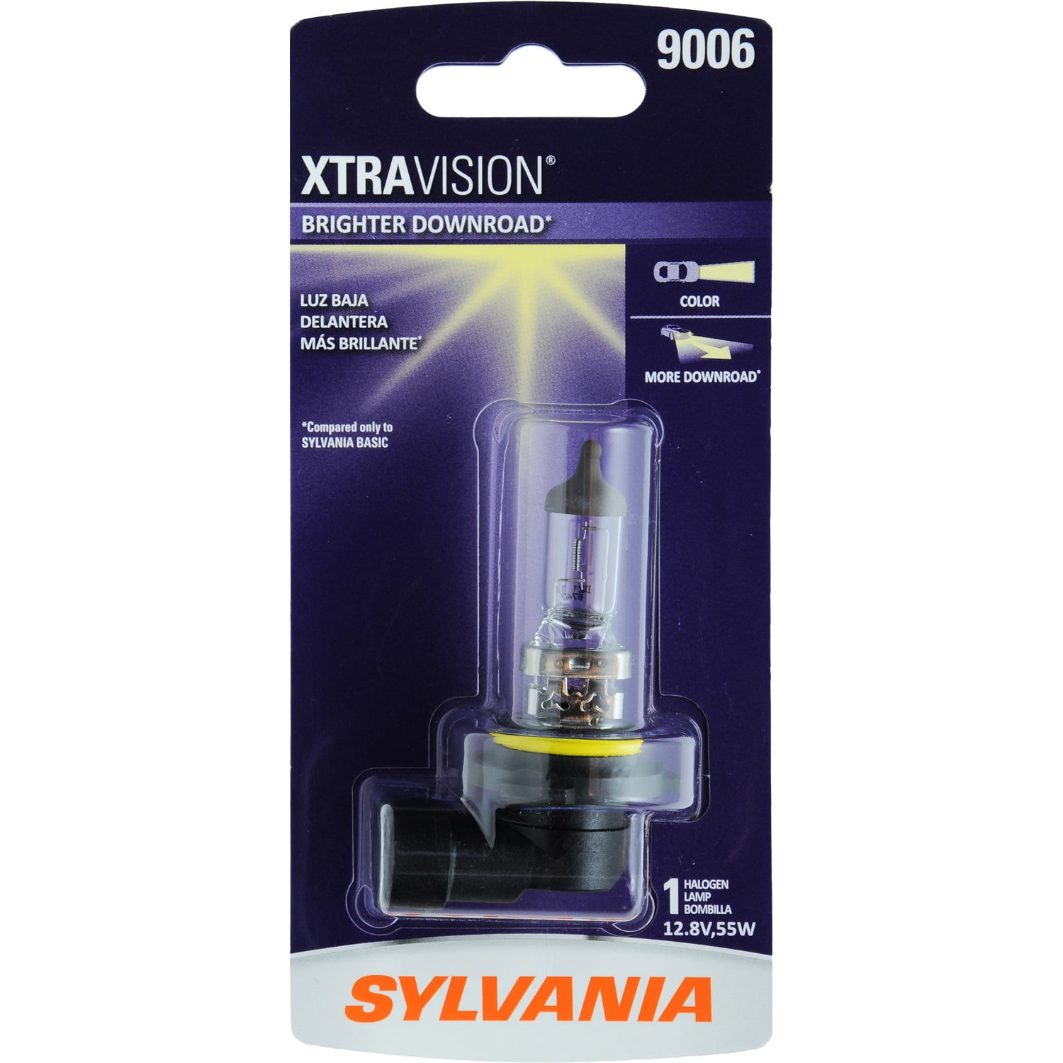 SYLVANIA 9006 XtraVision Halogen Headlight Bulb, Pack of 1