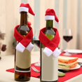thumbnail image 4 of BQBQERT 10pcs Christmas Bottle Scarf Hat Set Wine Bottle Decorations Festival Party Home Kitchen Tableware Decor New Year, 4 of 15