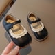 thumbnail image 1 of Puntoco Primavera Y Otoño Nuevo Estilo Zapatos De Encaje De Suela Blanda Para Niños Grandes Zapatos De Cuero Pequeños De Princesa Para Bebé Zapatos De Cuero Para Niñas Negro 27, 1 of 4