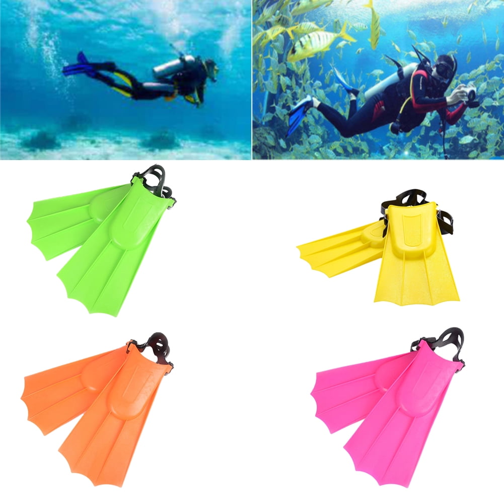 Swim Fins Travel Size Adjustable For Snorkeling Diving Adult Swimming Flippers 