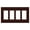 Brown, variant on Lutron CW-4-WH Four Gang Claro Decora-Style Screwless Wall Plate White