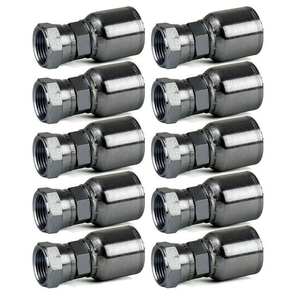 10 Pack Outils Erie 1/2 Pouces Tuyau x 1/2 Pouces JIC 37° Femelle Raccord Hydraulique Pivotant