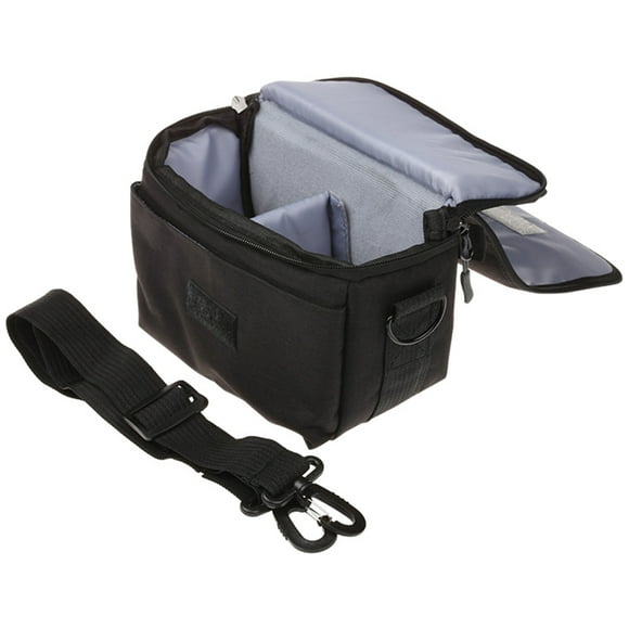 Raindrops Portable Camera Storage Bag Black Nylon Material with Adjustable Shoulder Strap and Protective Padding