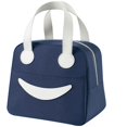 thumbnail image 1 of Bolsa de almuerzo portátil para una sola persona, fácil de limpiar y refrigerada, para mantener el frío. Azul marino, 1 of 9