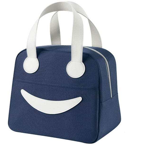 Bolsa térmica funcional con cierre suave para el almuerzo, ideal para picnics y para mantener el calor, color azul marino