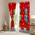 thumbnail image 3 of jejeloiu Colorful Nutcraker Soldier Black Out Curtains,Merry Christmas Curtains Pack of 2 (42x63 Each),Red Green Blue Bedroom Curtains For Teens,Ultra Soft Home Decor, 3 of 6