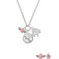 thumbnail image 2 of Delight Jewelry Silvertone Mini Pink Flying Pig Let Things Go Fall Zoey Charm Necklace, 28", 2 of 4