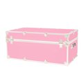 thumbnail image 6 of Rhino Trunk & Case XL Leather Embossed Vinyl Trunk with Removable Wheels, Summer Camp, College, Storage 34"x20"x15" (Pink), 6 of 9