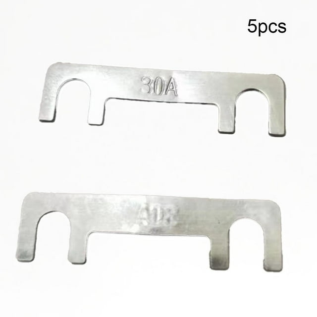 BTOER Car Fuse Kit Car Fuse Plate 32V Fork Bolt Flat Type 5PCS/Set Car Bracket Silver 30A-100A Fuse Car Repair Store High Qulity 2022
