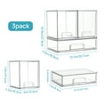 thumbnail image 3 of Sindcom Stackable Storage Drawers Set of 3,Clear Plastic Organizer Bins for Makeup, Cosmetics, Beauty Supplies,Bathroom Organizer Countertop,Bathroom Under Sink Organizer,12.1 × 7.5 × 10.9 in, 3 of 9