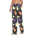thumbnail image 3 of FORMRS Mens Pajama Pants with Pockets Sleepwear Lounge Bottoms Sizes S-2XL, Purple Halloween Ghosts, 3 of 7