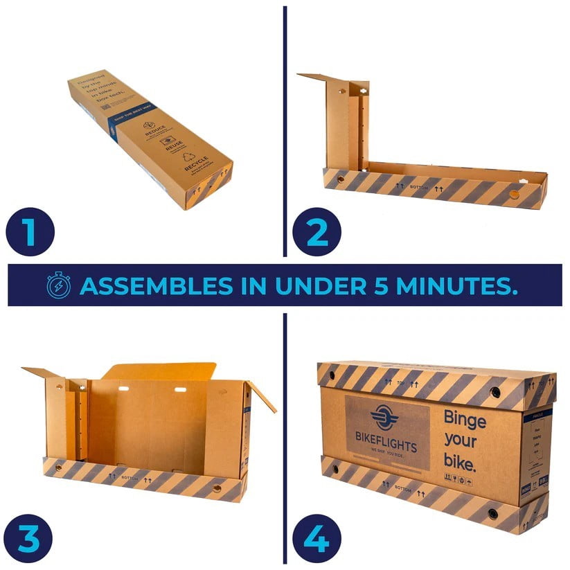 Bikeflights Bike Box with Essential Packing Material Kit
