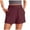 Wine, variant on Dvprdro Womens Summer Knitted Shorts Casual Solid Elastic Waist Athletic Gym Beach Shorts with Pockets