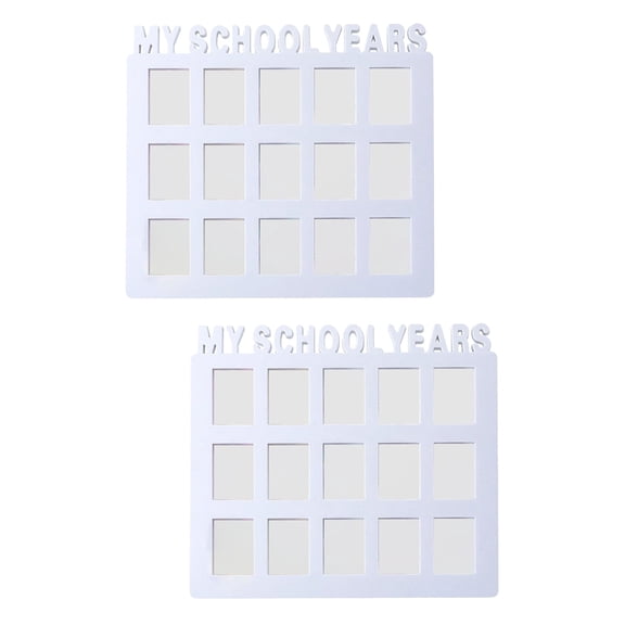SKISUNO School Year Photo Collage Frame White for Decor New Moms Must Haves 2Pcs