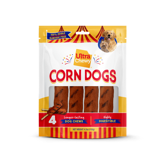 Ultra Chewy Cheeseburger Dog Treats, 3 Count