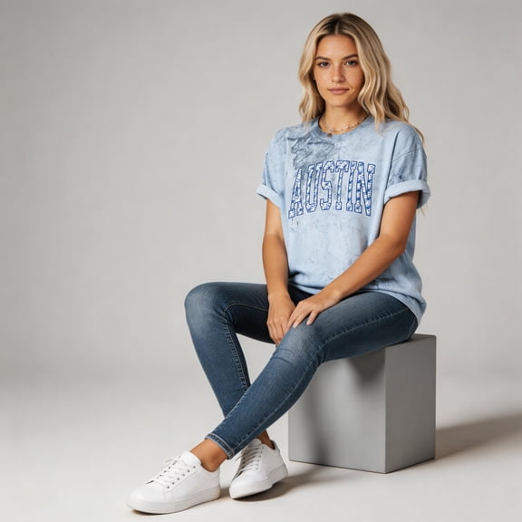Austin Texas Shirt Women Cute Gift Summer Graphic Loose Tees Short Sleeve Casual Tops
