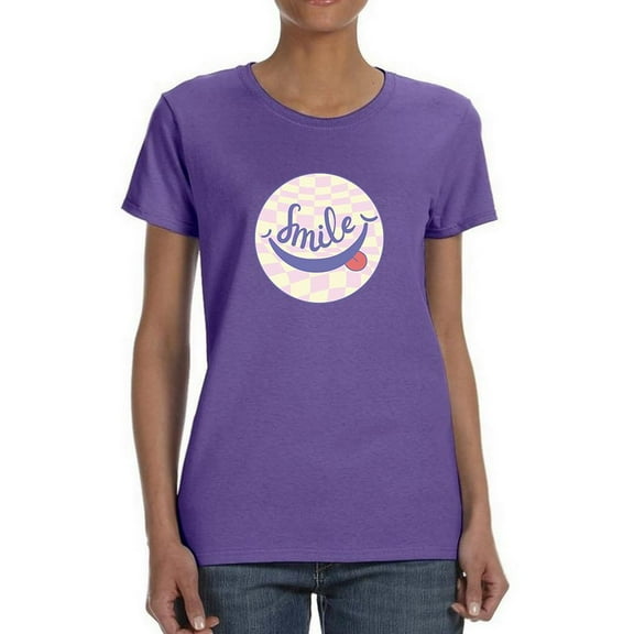 Smile With Tongue Out Shaped T-Shirt Women -Image by Shutterstock, Female x-Large