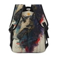 thumbnail image 3 of Haiem Colorful Ink Cute Horse Printed School Backpack,Casual Travel Lightweight Backpack,Durable Comfortable Multifunctional Backpack,Laptop Backpack, 3 of 5