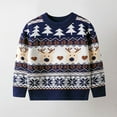 thumbnail image 6 of Generic Toddler Baby Girl Boy Cute Long Sleeve Christmas Deer Knitted Sweater Pullover Tops Autumn Winter Warm Crewneck Clothes Xmas Outfits(6 Years,Navy), 6 of 6