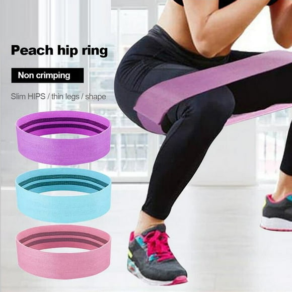 SUTENGDA Ensemble de 3 Bandes de Résistance pour les Jambes et les Fesses, Ensemble de Bandes d'Exercice, Bandes pour Fesses, Bandes pour Hanches, Bandes de Résistance pour Entraînements à la Maison, Équipement de Mise en Forme et de Yoga, Soldes Économies (Jaune)