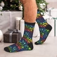 thumbnail image 7 of KLL Magical Mushrooms and Flowers Print Cool Socks Men's Women's Crew Socks Funny Crazy Novelty Stockings, 7 of 7