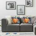 thumbnail image 2 of Shangniulu Fall Pillow Covers Pack of 2 Blue and Orange Pumpkin Throw Pillow Covers Outdoor, Fall Thanksgiving Decoration Pillowcase Autumn Decor Farmhouse Cushion Case for Couch Sofa 20x20in, 2 of 7