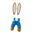 thumbnail image 4 of Corona de conejo de Pascua con forma de cola, adorno de Pascua, peluche corto para puerta de entrada Azul, 4 of 9