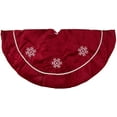 thumbnail image 2 of 24" Red with White Snowflakes Christmas Tree Skirt, 2 of 3