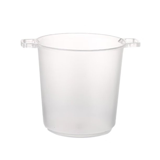 Cubo de hielo acrílico, cubo de champán comercial, barra transparente for el hogar, cubo de grano de hielo creativo, cubo de hielo transparente esmerilado de 5 litros
