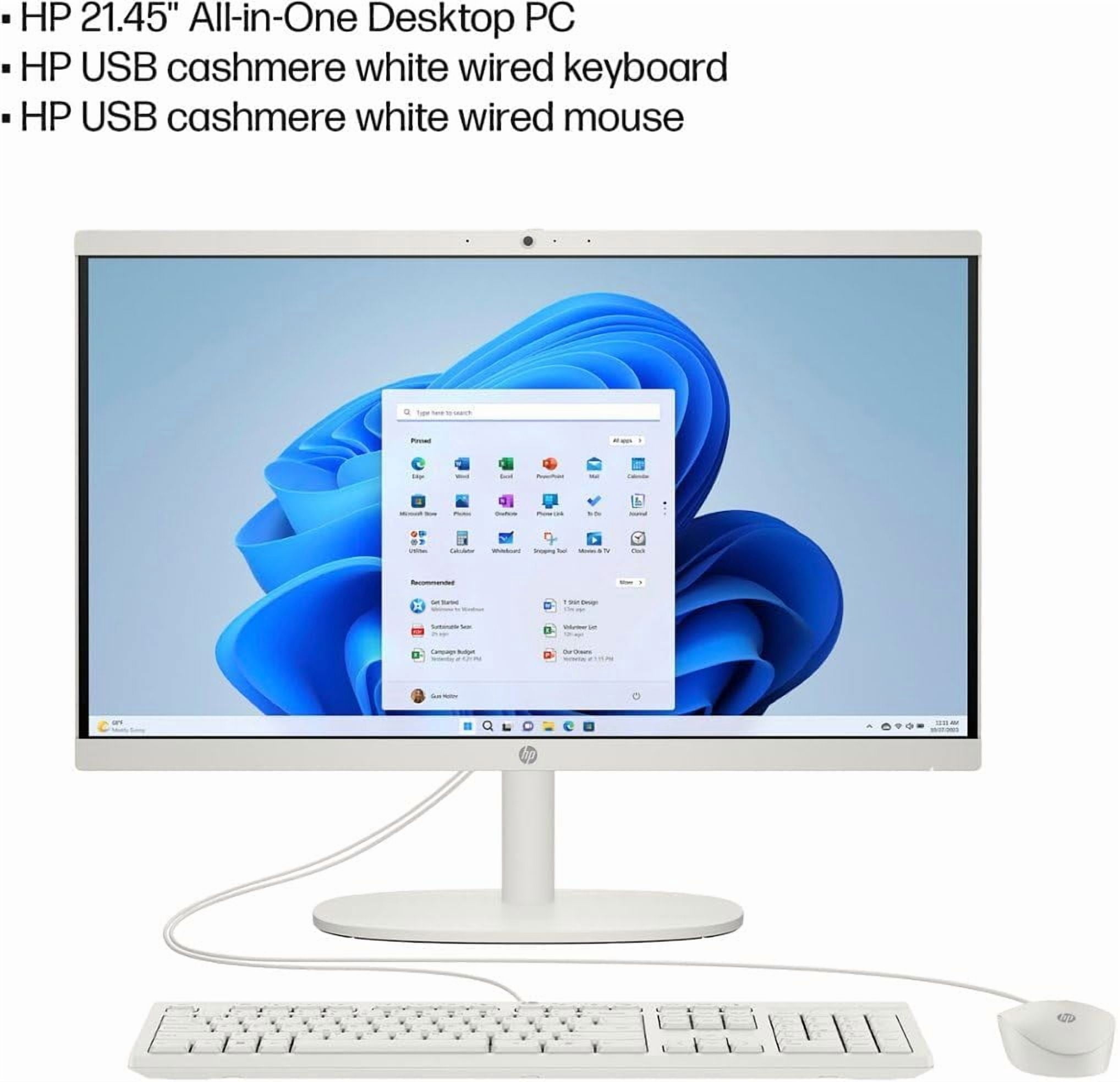 HP 2024 21.5 inch All-in-One Desktop PC | Windows 11 Pro | Intel