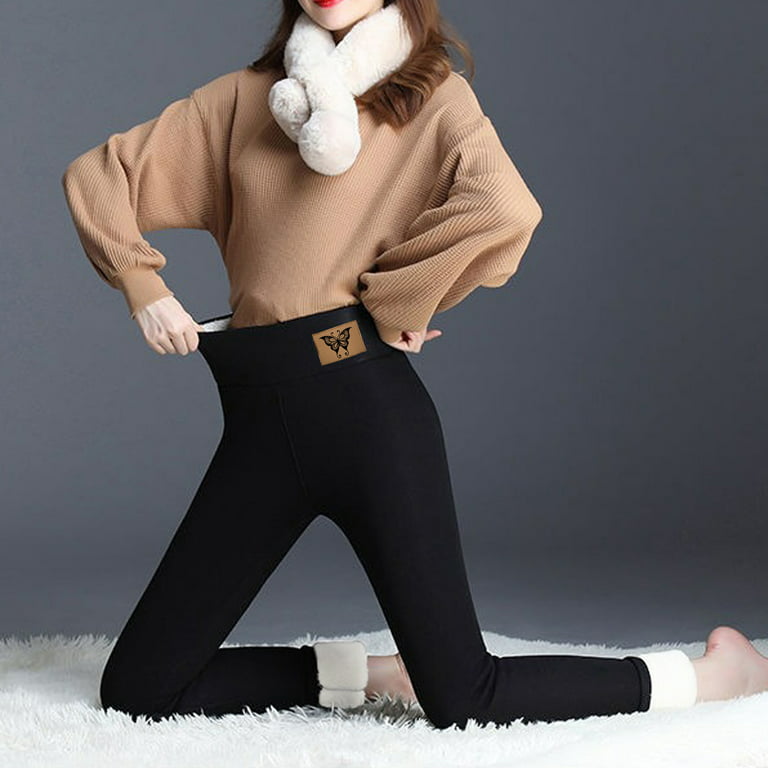 Women's Fleece Lined Warm Leggings High Waist Super Thick Cashmere