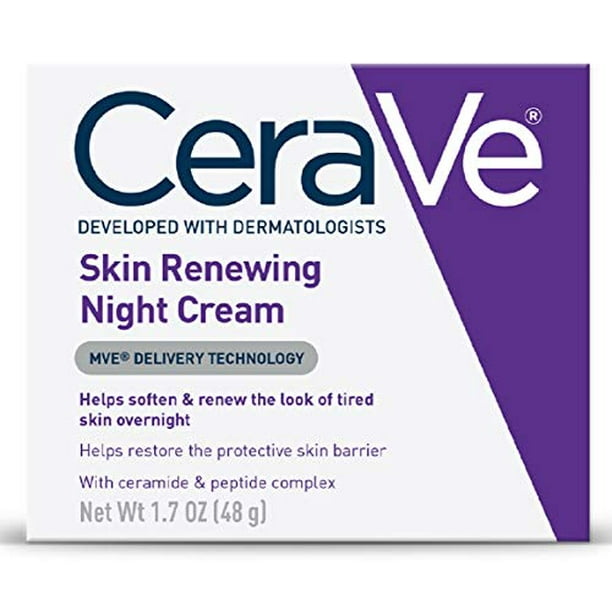CeraVe Skin Renewing Night Cream Niacinamide, Peptide Complex, and