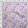 thumbnail image 3 of oneOoneRayonVioletFabricKidsAnimalSewingCraftProjectsFabricPrintsByYard56InchWide, 3 of 4
