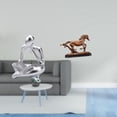 thumbnail image 2 of Juego de figuras de lector abstracto con estatua de pensador abstracto, figura de caballo en miniatura, adorno de animal de resina, artesanías artísti, 2 of 8